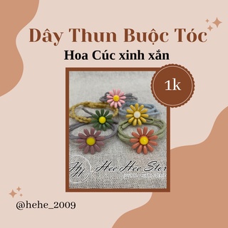Dây Thun Buộc Tóc Hoa Cúc Nhân Tạo xinh xắn phong cách Hàn Quốc