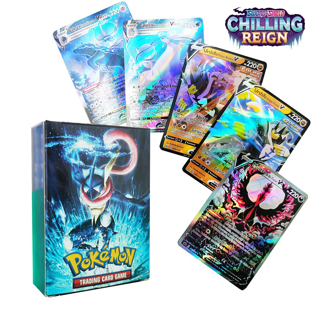 Bộ 55 Thẻ Bài Trò Chơi Pokemon Màu Cầu Vồng Phiên Bản Tây Ban Nha Mới Nhất