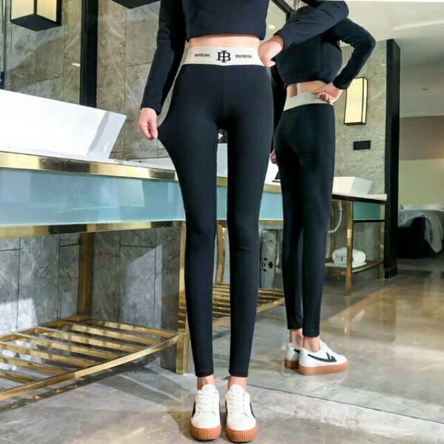 Quần legging BUTBERRL - Legging gân tăm cho nữ