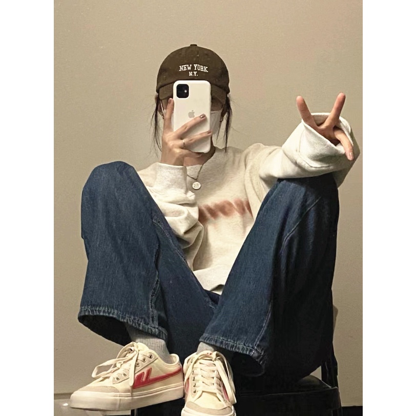 NRVP Áo Hoodie Nữ Tay Dài Dáng Rộng Thời Trang Phong Cách Hàn Quốc