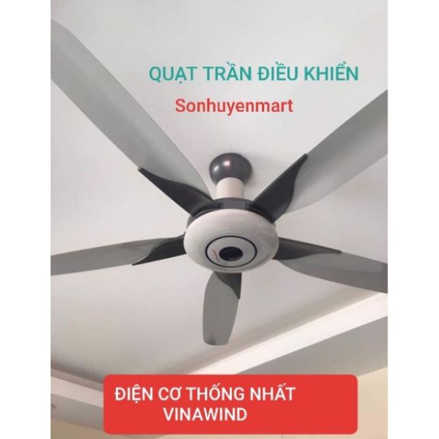 Quạt trần Điện Cơ Thống Nhất Vinawind 5 cánh có điều Khiển QT1500X