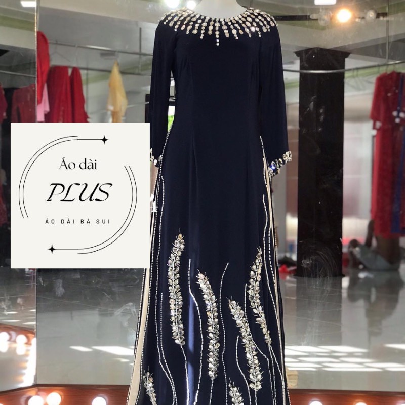 Áo dài nhung - Áo dài bà sui cao cấp dành cho mẹ ADP01