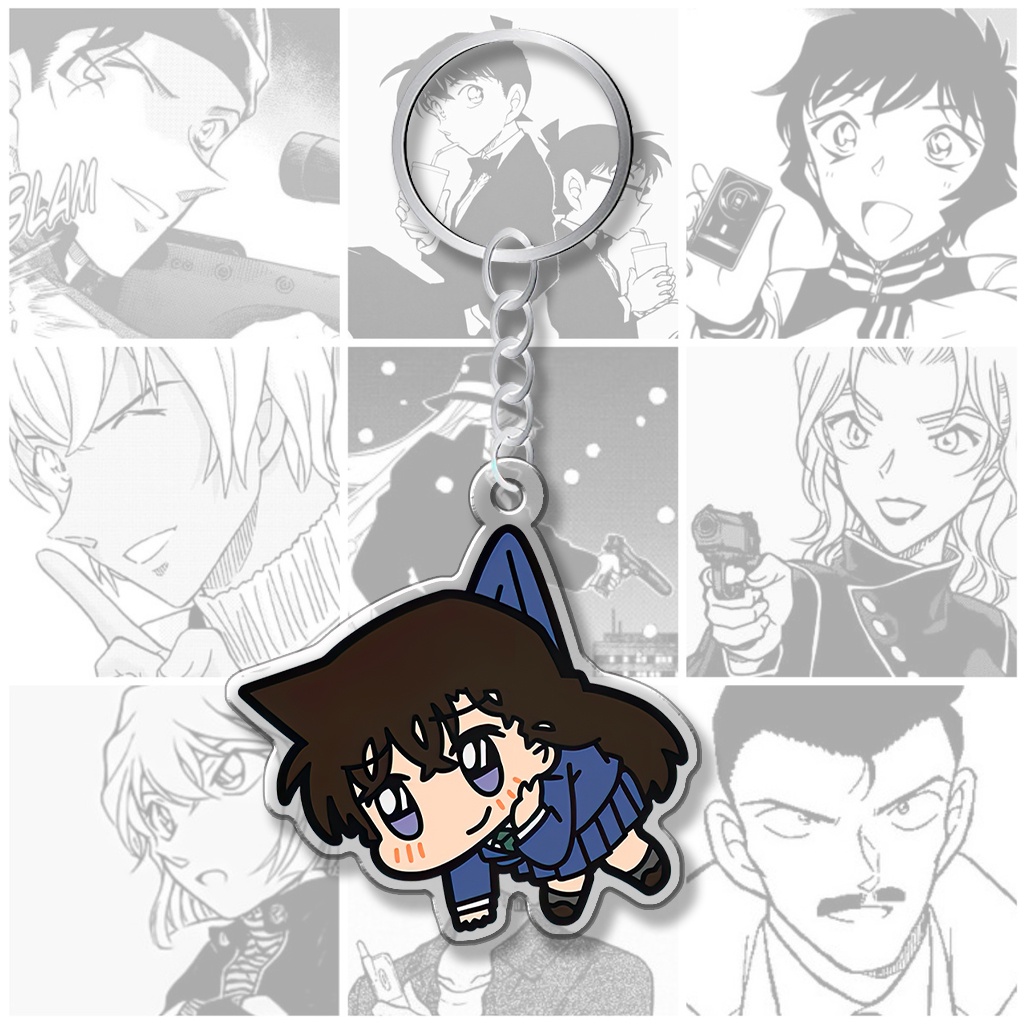 Móc khóa anime Thám tử Conan phụ kiện trang trí túi xách ba lô thời trang manga charm decor cặp sách
