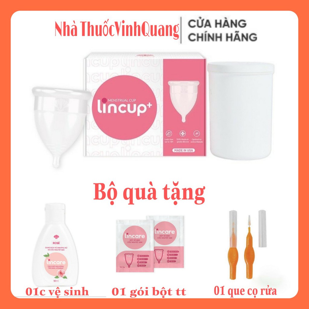 Cốc nguyệt san Lincup chính hãng từ Mỹ của Lingroup [Tặng combo nhiều quà]