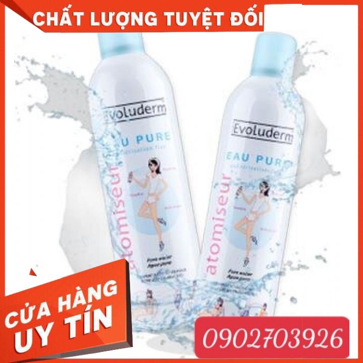 (hàng chính hãng)Xịt khoáng Evoluderm 400ml cung cấp nước dưỡng ẩm cho da  tức thì -tươi mát sảng khoái  se khít chân lô