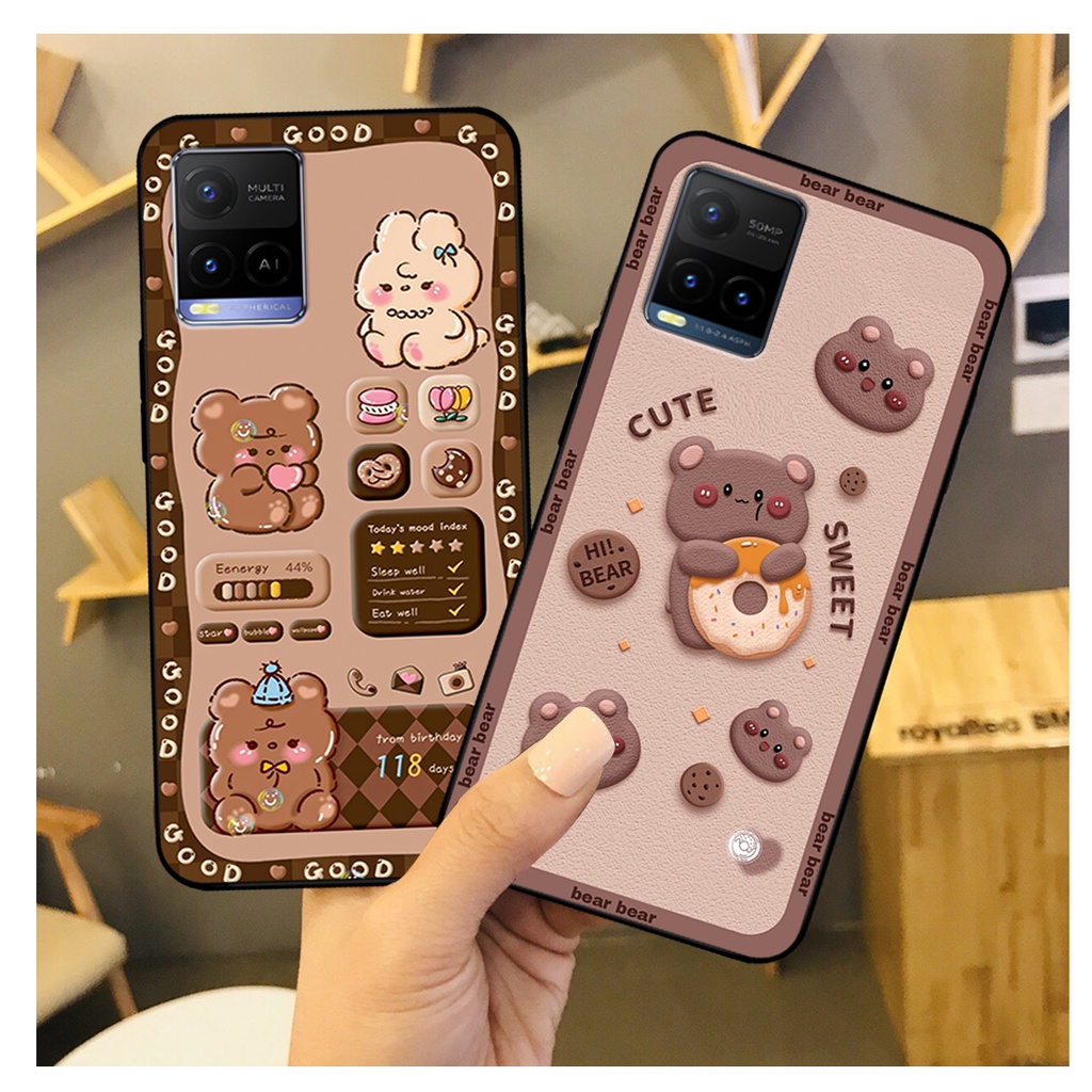 Ốp lưng Vivo Y21 / Y21s - Vivo Y33s in hình gấu bear dễ thương, bền đẹp