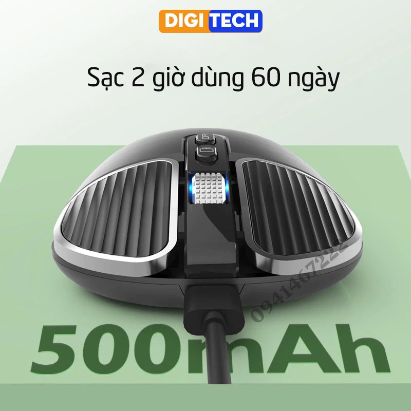 Chuột không dây thông minh M203 chế độ kép bluetooth+ 2.4ghz cho điện thoại, máy tính bảng, PC, pin sạc, nhiều chức năng