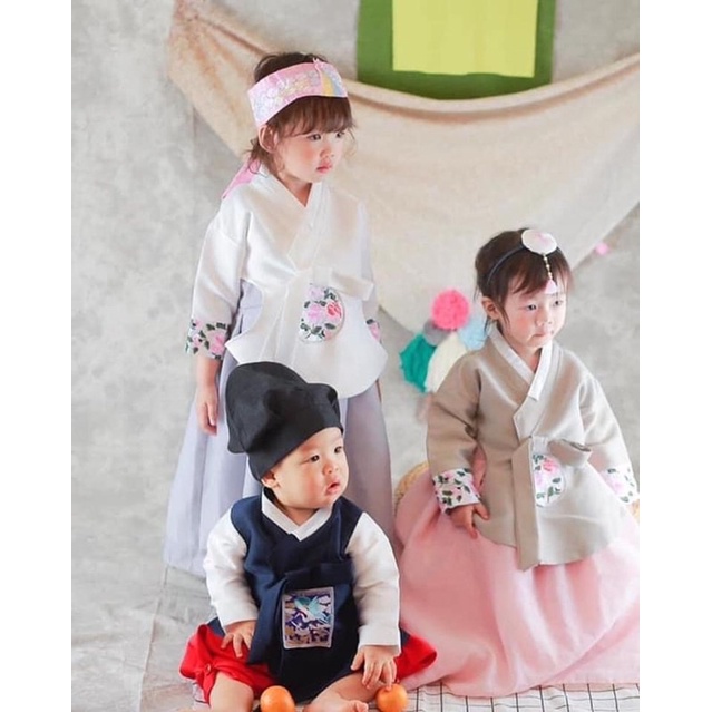 Set hanbok cho bé hàng cao cấp Ashley