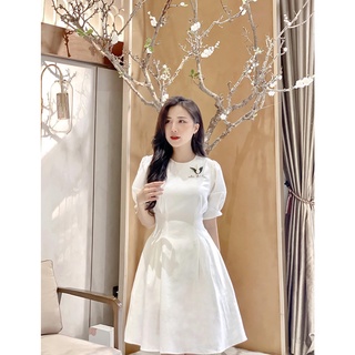 LAVIEM - Đầm trắng đính ngọc Doris