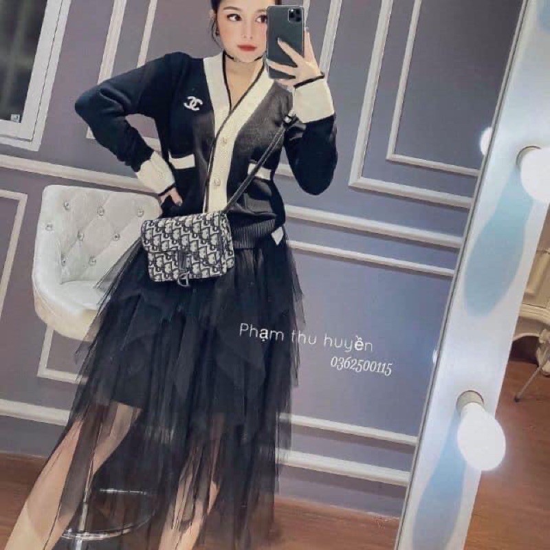 Chân váy ren tua rua hàng QCl1