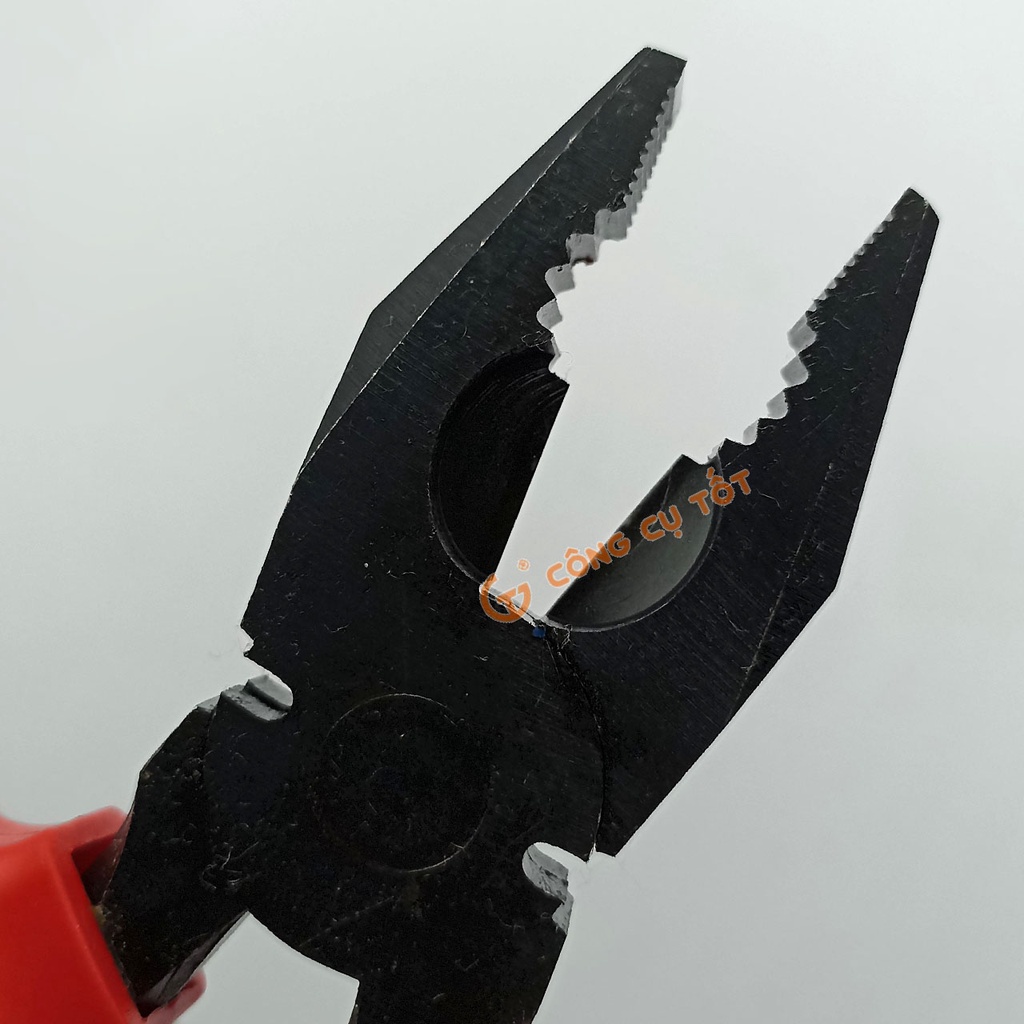Kìm điện dân dụng 8inch 200mm cán đỏ xanh C-Mart B0143-8