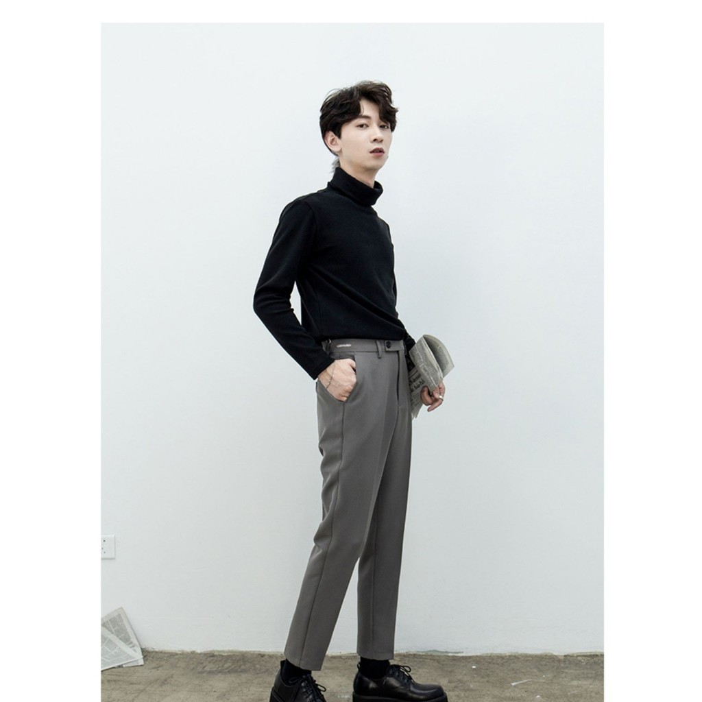 Áo thun cổ lọ tay dài form body | BigBuy360 - bigbuy360.vn