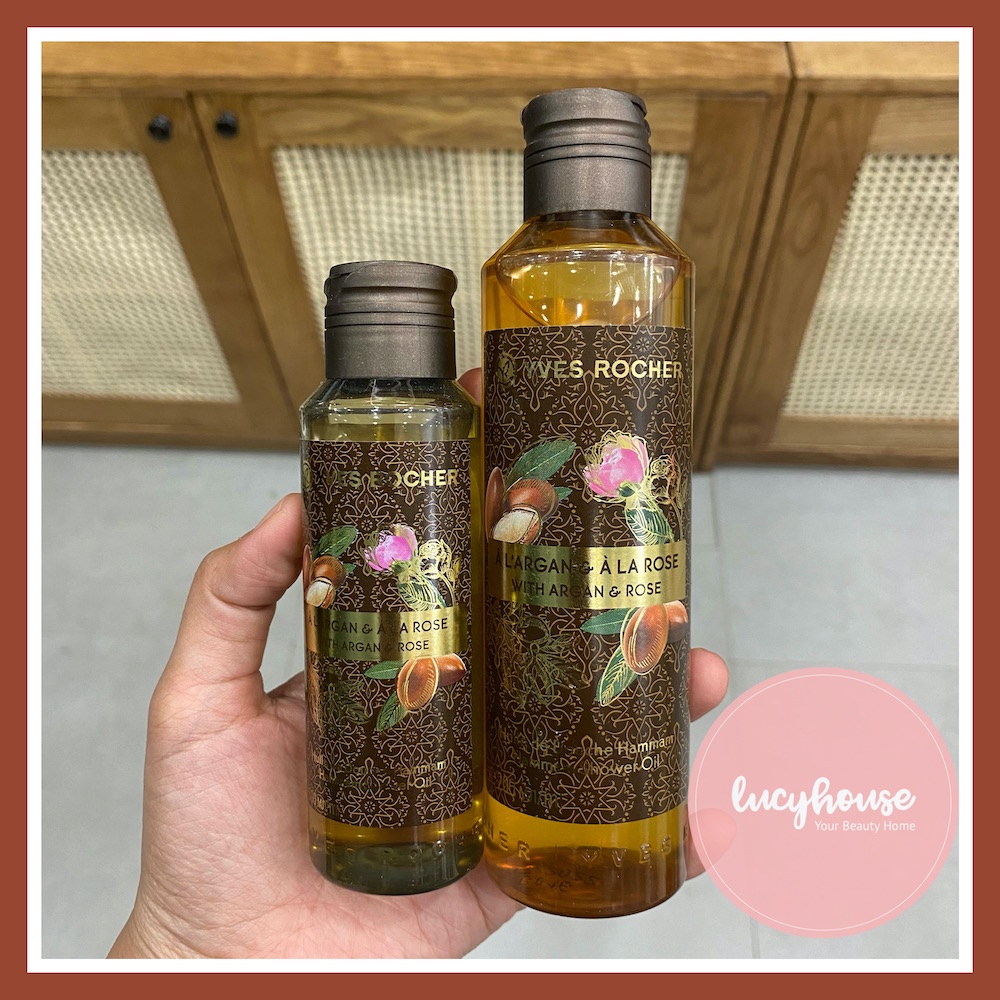 Sữa tắm (Dầu tắm) Yves Rocher Argan Rose Peals Bath And Shower Oil