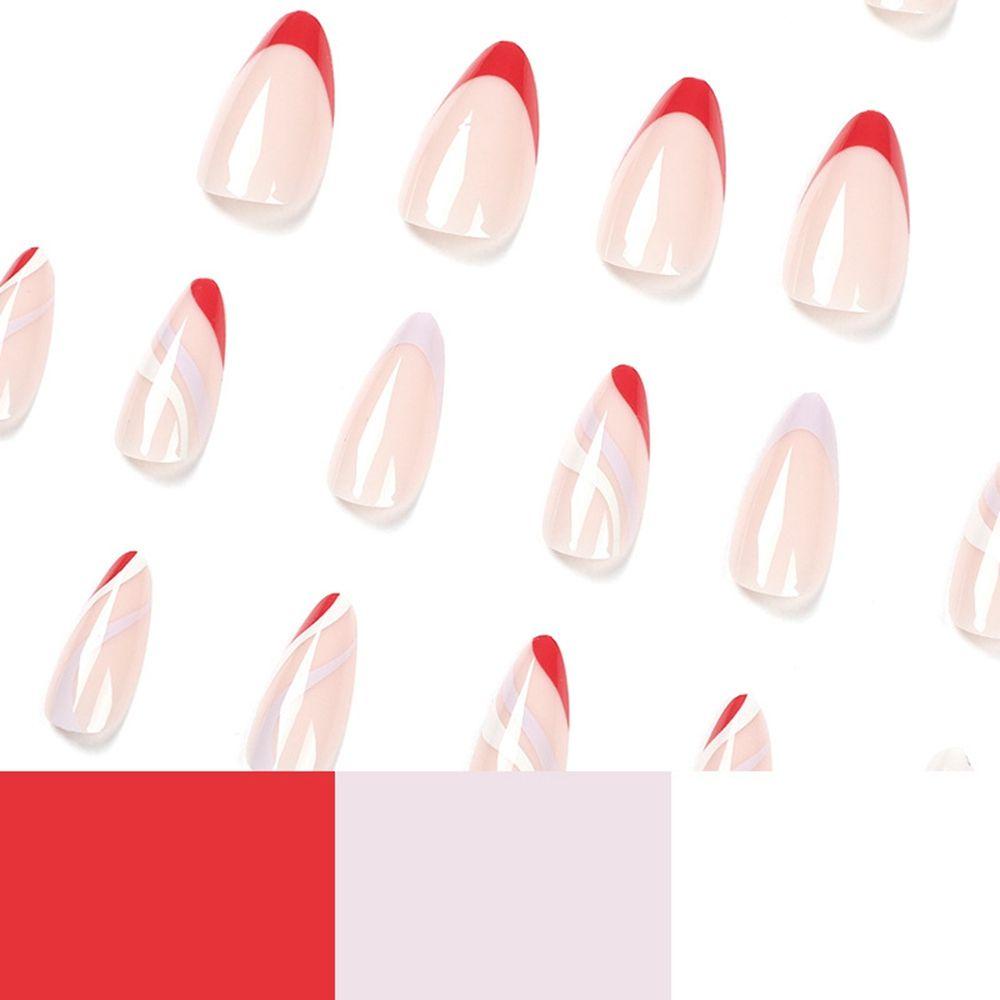ROSE Hộp 24 Móng Tay Giả Thời Trang Cho Nữ