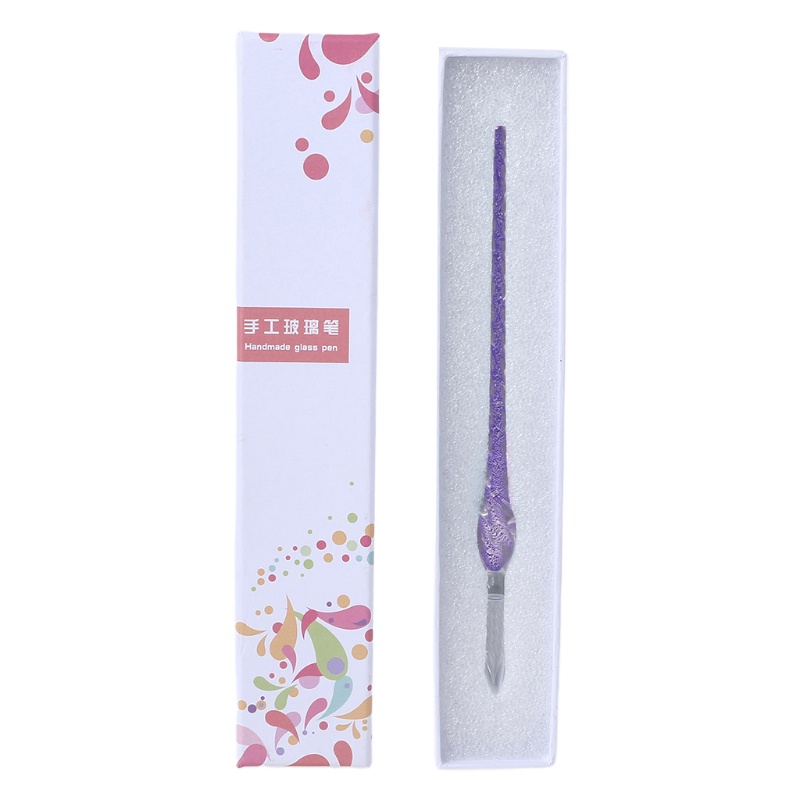 Bút máy vỏ kính thủ công phong cách vintage kèm hộp đựng