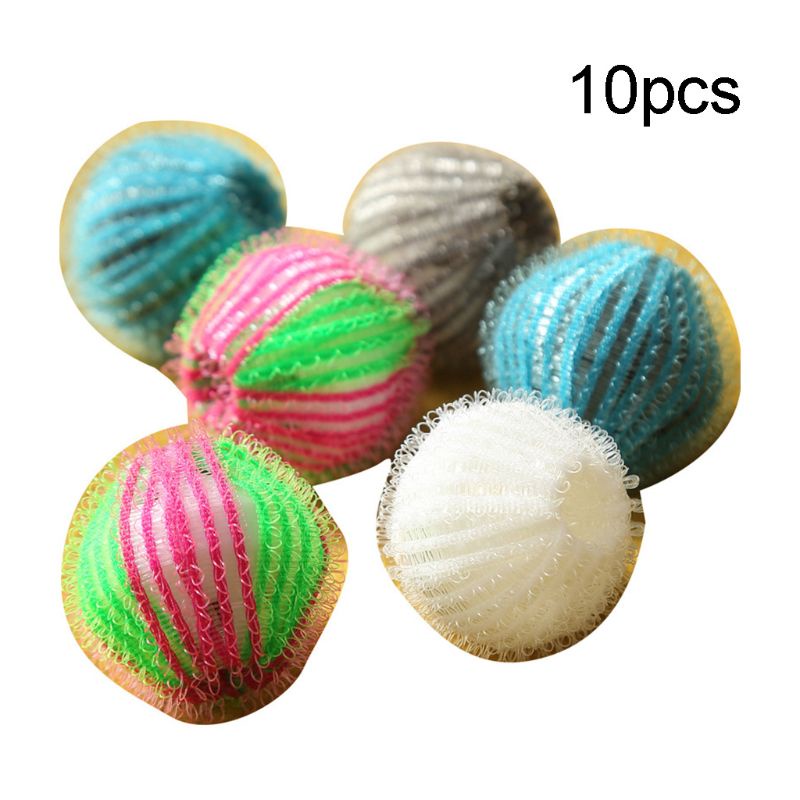 Set 10 Quả Bóng Loại Bỏ Lông Xơ Vải Có Thể Tái Sử Dụng Cho Máy Giặt / Thú Cưng