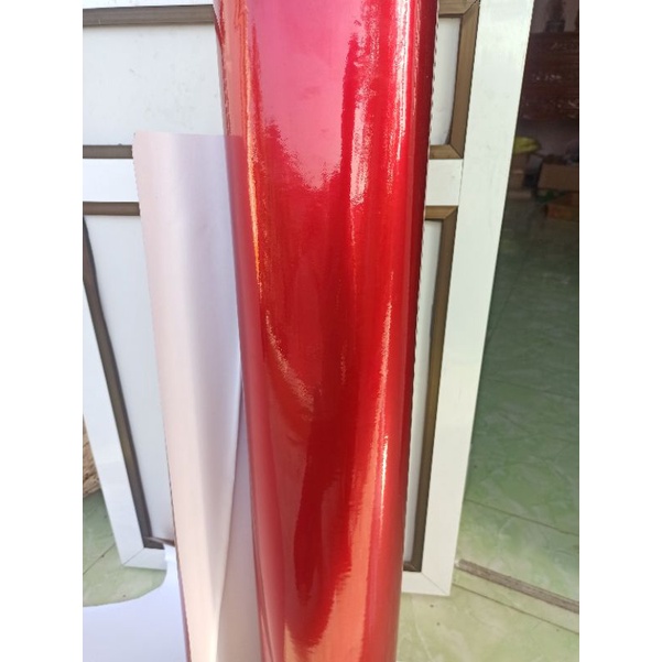 Decal Đỏ đô Candy 3 lớp Cao cấp cho xe máy , ô tô