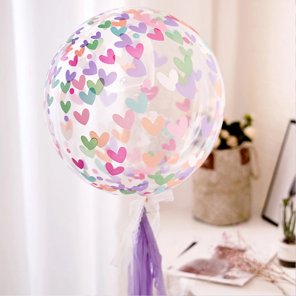 Bong bóng trong suốt bằng PVC kích thước 20inch in chữ Happy Birthday dùng trang trí tiệc