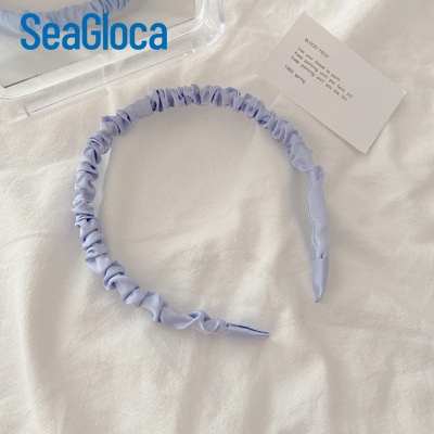 Cài Tóc Seagloca Vải Satin Kiểu Xếp Li Phong Cách Hàn Quốc Đơn Giản