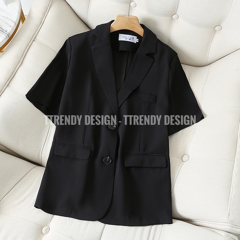 Áo Blazer tay ngắn dáng Hàn Quốc hot freesize Xuân Hè | BigBuy360 - bigbuy360.vn