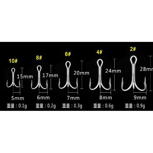 Combo 3 chiếc Lưỡi ba tiêu VMC câu cá