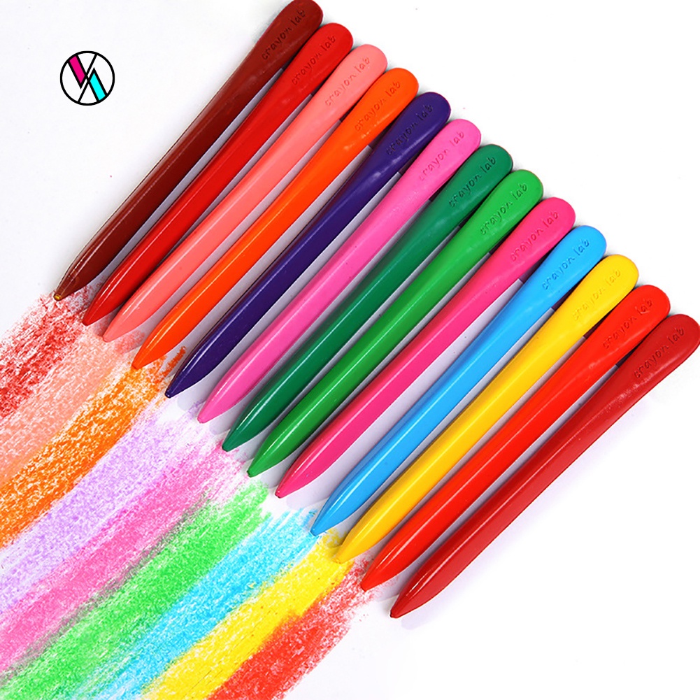 Bộ 24 bút sáp màu sắc hình tam giác có thể giặt sạch dành cho trẻ em
