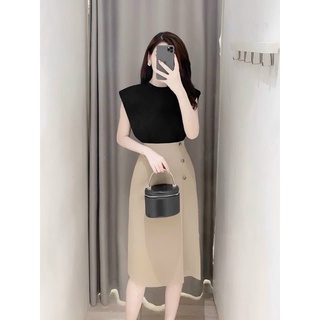 Chân váy xếp ly 3 cúc hông 2m cho nữ giá tốt