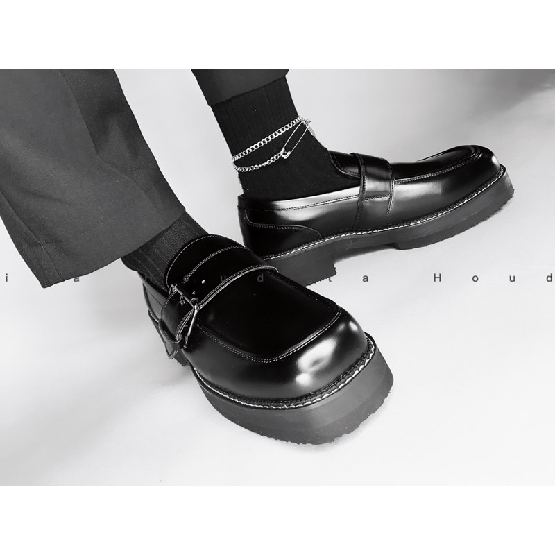 Giày tây nam công sở trẻ trung cao cấp hàn quốc cổ cao tăng chiều cao giày tây lười - HOUDITA C-V02