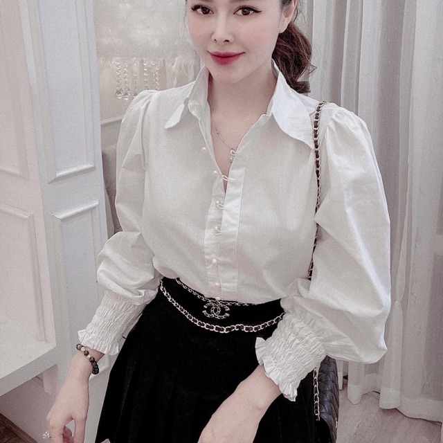 SỈ ÁO SƠ MI CÚC NGỌC DÀI TAY
