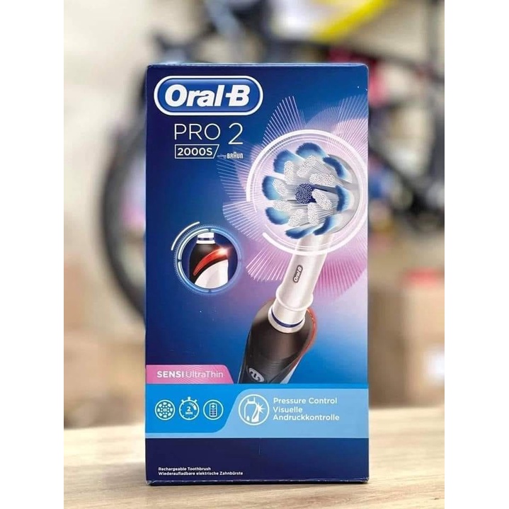 Bàn chải điện Oral-B Pro 2 2000S Sensi UltraThin