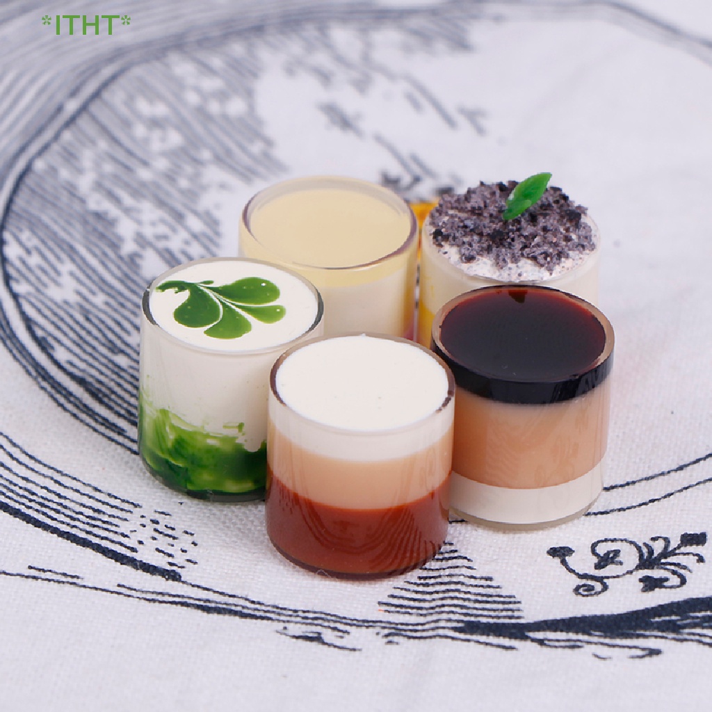 Mô Hình Cốc Bánh Mousse Mini Tiramisu Tỷ Lệ 1: 12 Độc Đáo Trang Trí Nhà Búp Bê Mới