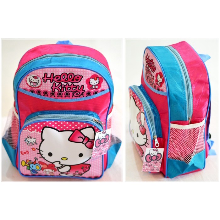 Balo Đi Học Mẫu Giáo Hàn Quốc Cho Bé I8Y9 mini Nhân Vật Hello Kitty Màu Hồng Chống Nước