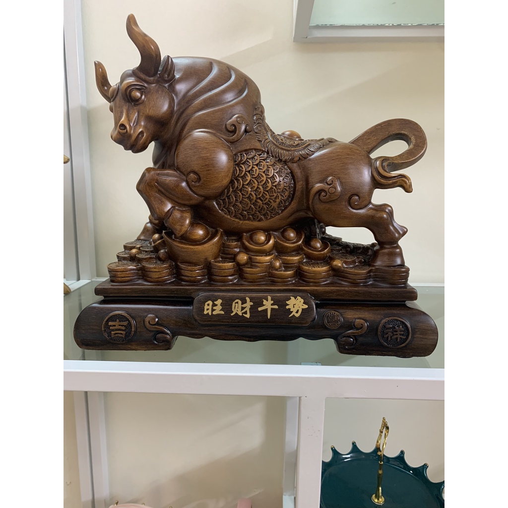 tượng trâu phong thủy tài lộc, thịnh vượng. tượng trâu điêu khắc thủ công trang trí bàn làm việc, quà tặng.
