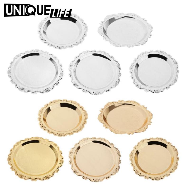 Khay Đựng Đĩa Vàng Cho Đám Cưới / Tiệc Tối 10cm / 4 "