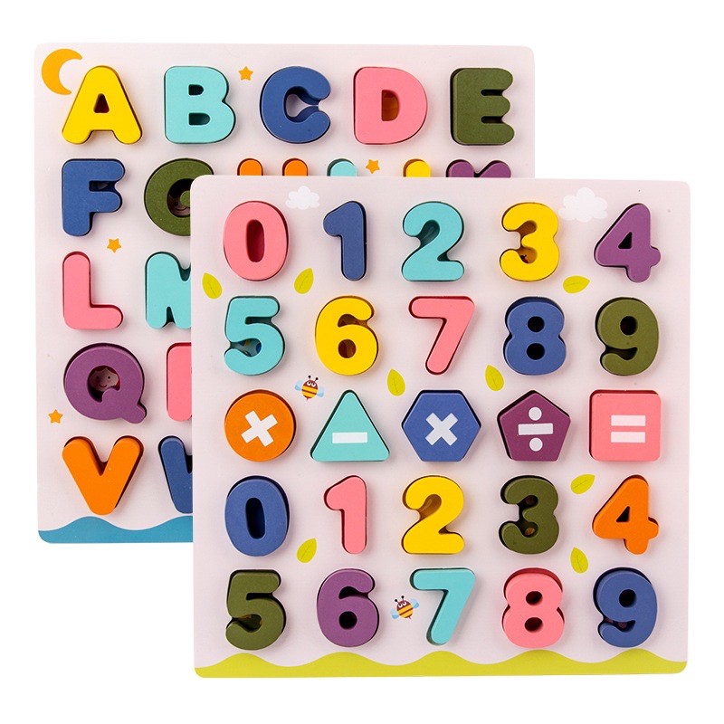 Bộ đồ chơi bảng gỗ chữ và số cao cấp dành cho bé