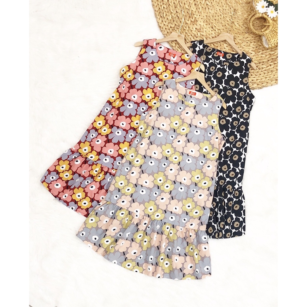 [SIZE 40-65KG] Đầm bầu sát nách vải voan mềm mát dễ thương có size 65kg cao cấp thoáng mát mùa hè không nhăn dài tới gối