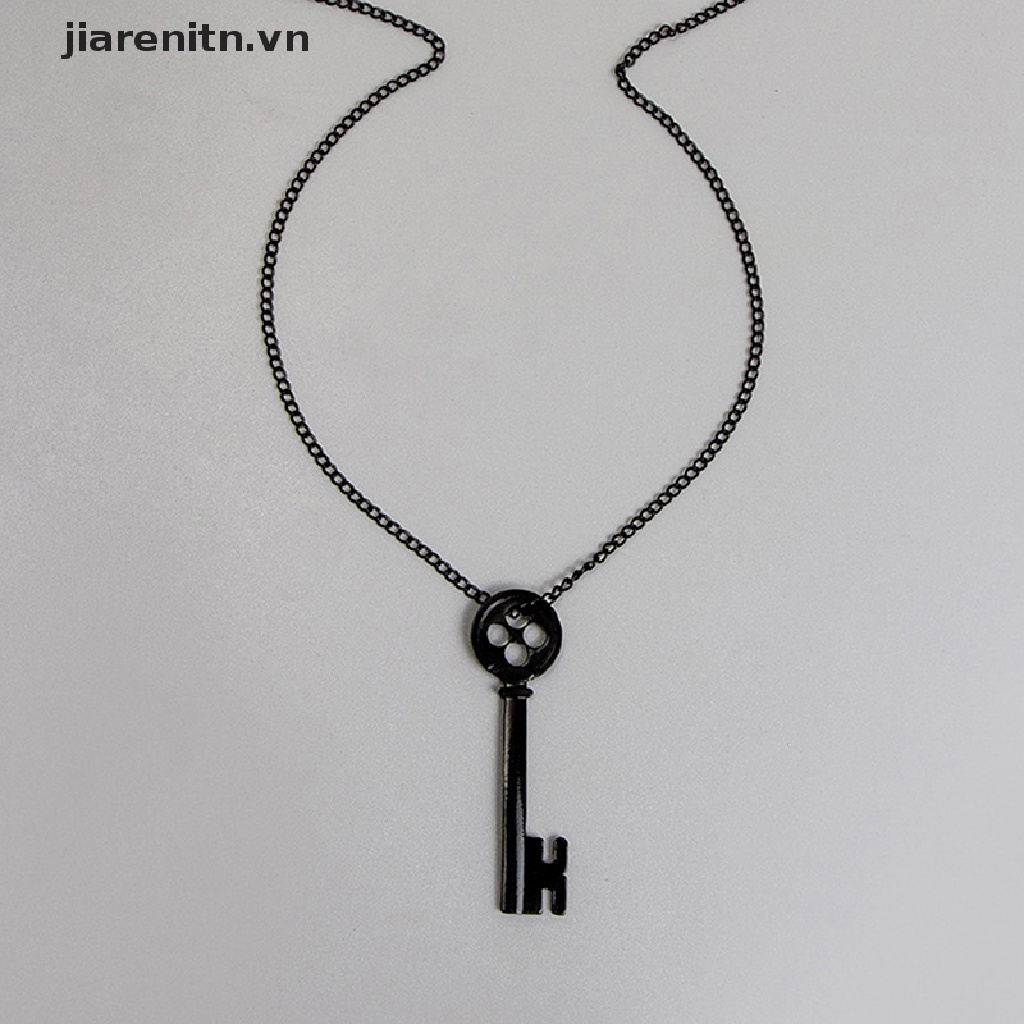 Jiarenitn Halloween Metal Coraline Key Skeleton Props Neil Gaiman Retro Black Treasure vn