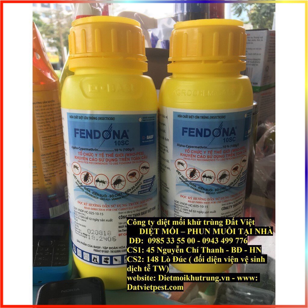 Thuốc diệt muỗi và côn trùng y tế FENDONA 10 SC  chai 500ml
