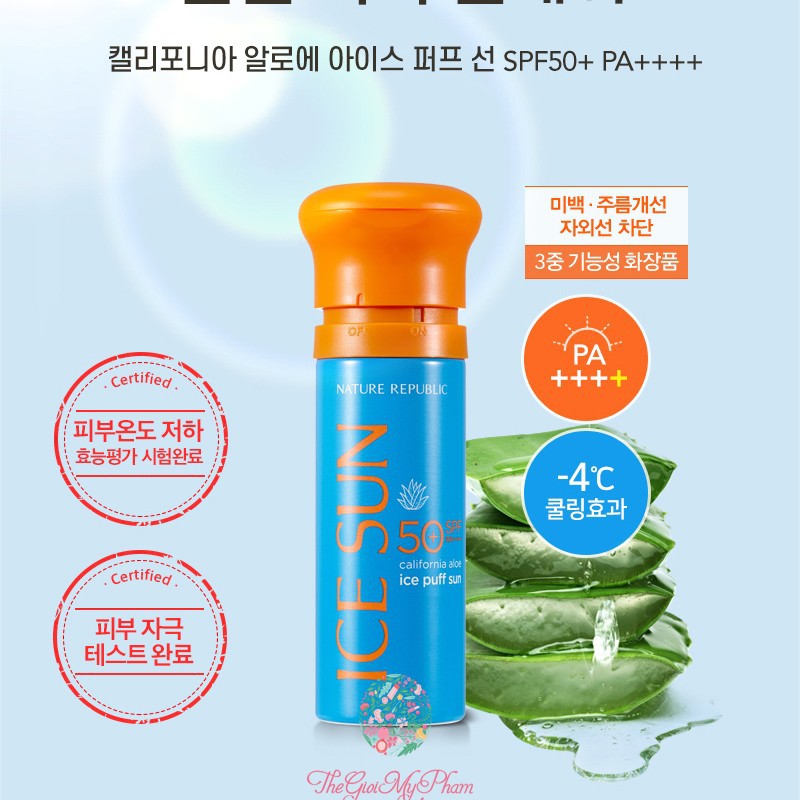 Kem chống nắng Ice Sun Nature Republic Hàn Quốc 100ml