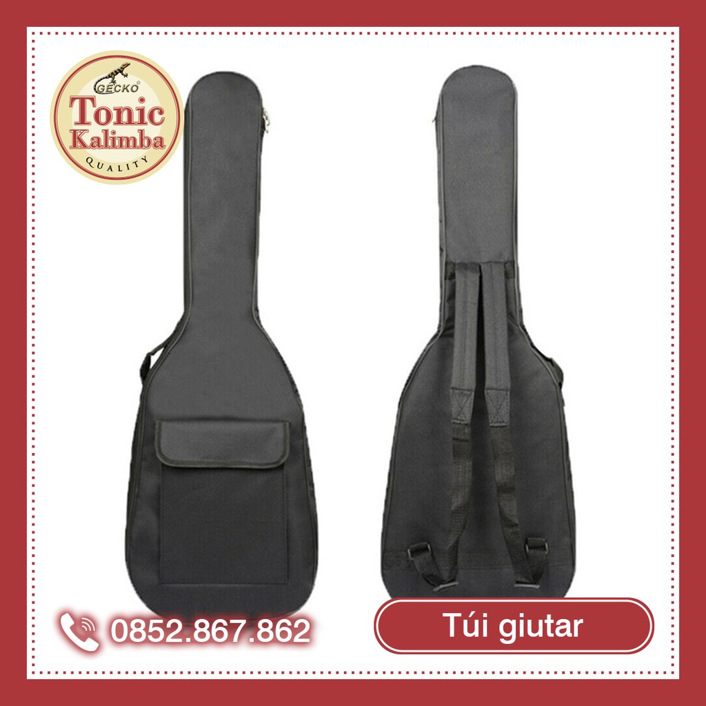 [Giao nhanh 2h-HCM] Bao Da Đựng Đàn Guitar Acoustic và Classic 3 Lớp Guitar Bag có quai đeo và túi đựng vật dụng YAB-M10