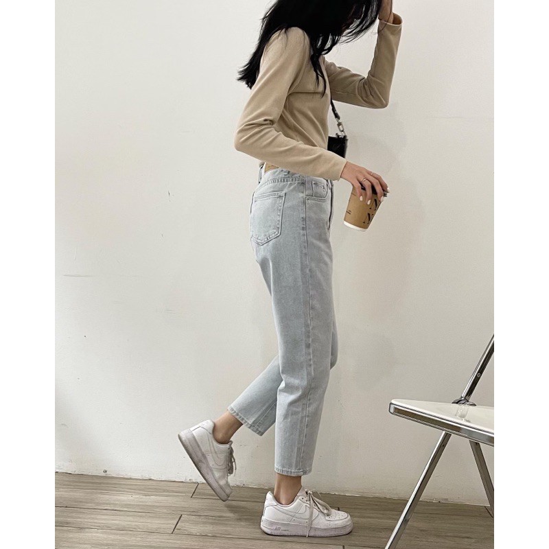 Quần jeans xanh form bé evis