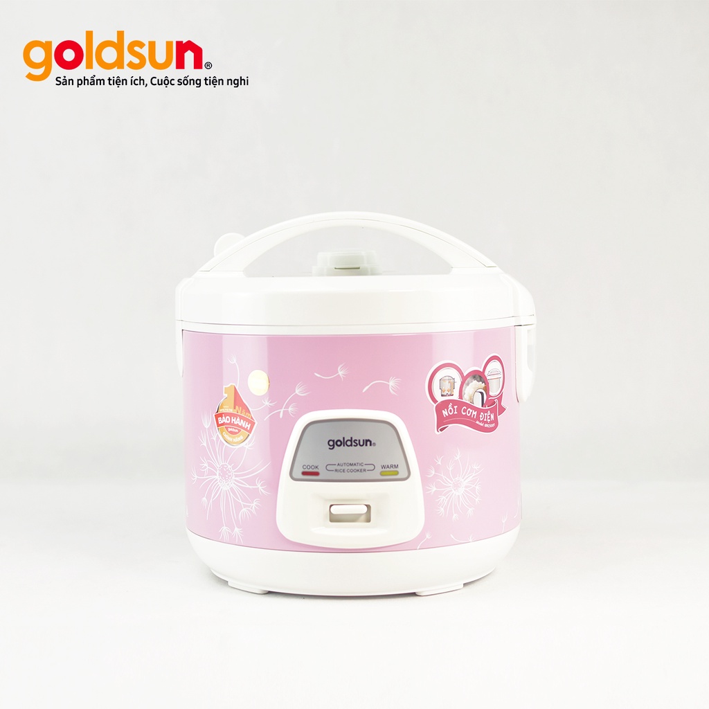 Nồi cơm điện Goldsun GRC5001 700W 1,8L cho gia đình 4-6 người lòng nồi hợp kim nhôm phủ chống dính