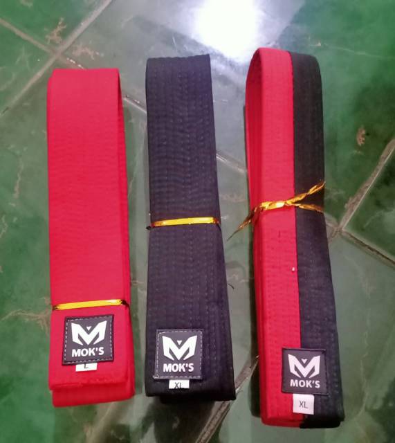 Dây Đai Tập Võ Taekwondo Màu Đỏ Đen Chất Lượng Cao