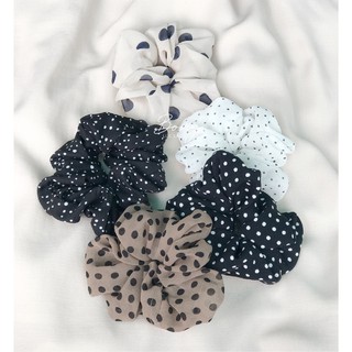 Chun buộc tóc vải chấm bi/ họa tiết