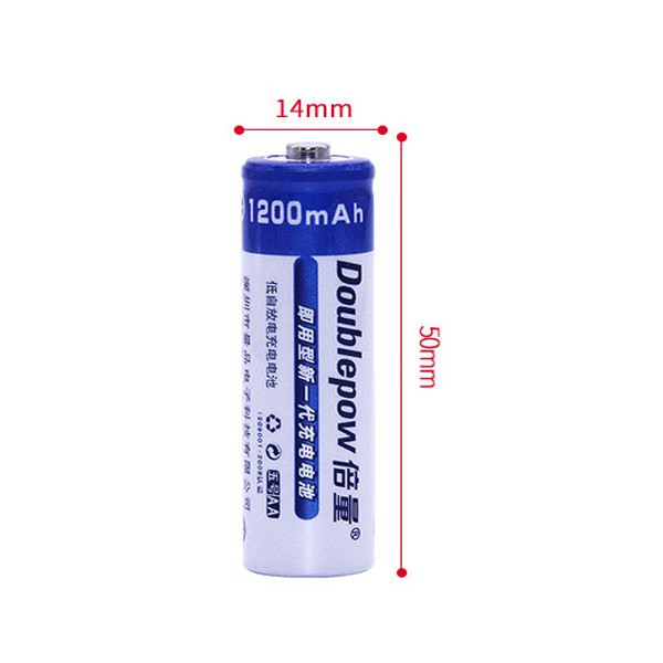 Bộ 4 pin sạc AA Doublepow 1200mAh Cam Kết Dung Lượng Thật