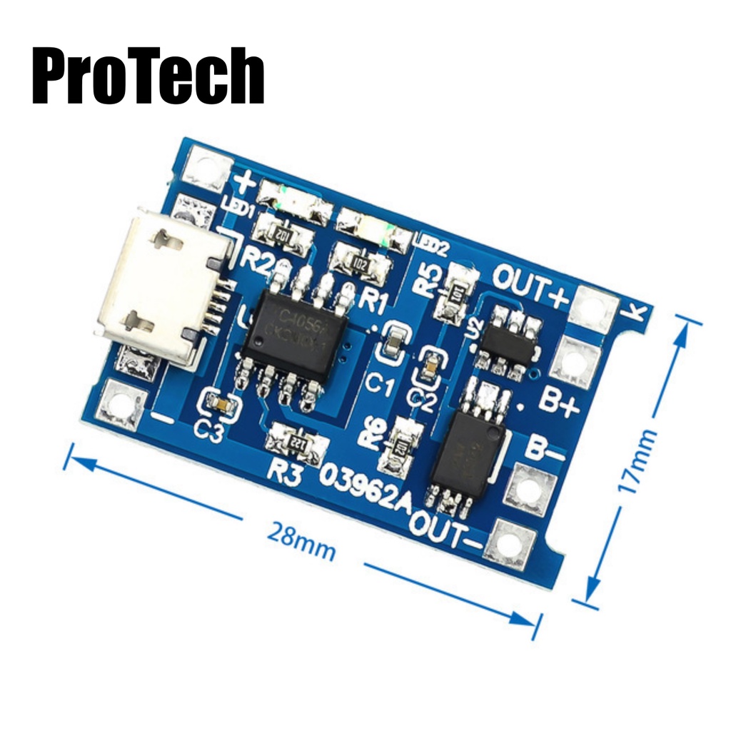 TP4056 chân micro USB Mạch Sạc Pin Lithium