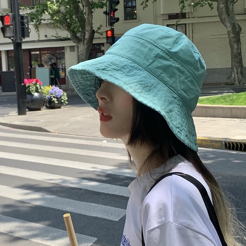 Nón Bucket Chất Liệu Cotton Màu Sắc Kẹo Ngọt Thời Trang Mùa Hè Dành Cho Nữ