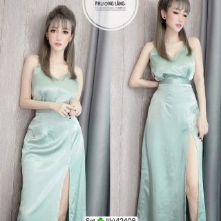 Đầm  PHI LỤA VÁY XẺ CAO 1 BÊN