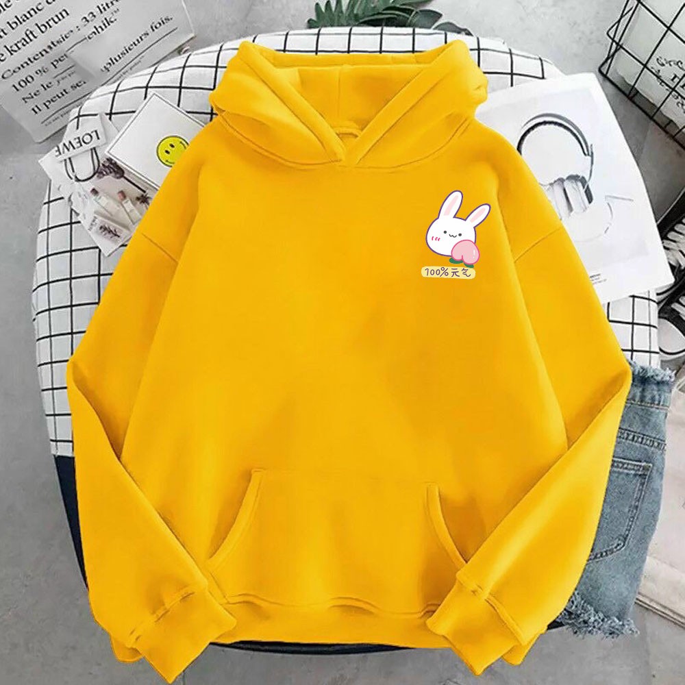 Áo hoodie nam nữ in logo Thỏ dễ thương HARIQUEEN