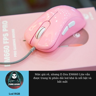 Chuột chơi game led E-DRA EM660 Lite BLACK/PINK